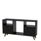 Rack Para Tv Até 50 Polegadas 2 Portas E Pés Retrô Preto