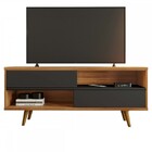 Rack Para Tv Até 50 Polegadas 2 Portas Freijó Trend/preto Nt1