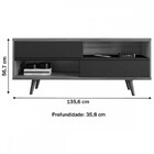 Rack Para Tv Até 50 Polegadas 2 Portas Freijó Trend/preto Nt1