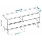 Rack Para Tv Até 50 Polegadas 2 Portas Freijó Trend/preto Nt1