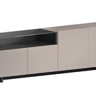 Rack Para Tv Até 50 Polegadas Com 4 Portas E Nicho 180cm Fume