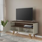 Rack Para Tv Até 50 Polegadas Design Curvo E Frisos Decorativ