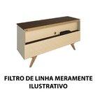 Rack Para Tv Até 50 Polegadas Design Curvo E Frisos Decorativ