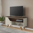 Rack Para Tv Até 50 Polegadas Design Curvo E Frisos Decorativ