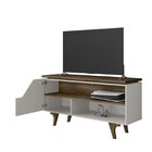 Rack Para Tv Até 50 Polegadas Design Curvo E Frisos Decorativ