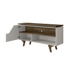 Rack Para Tv Até 50 Polegadas Design Curvo E Frisos Decorativ