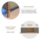 Rack Para Tv Até 50 Polegadas Em Madeira Maciça E Mdf Pés Em