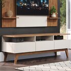 Rack Para Tv Até 50 Polegadas Fiori  Pinhão/branco