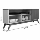 Rack Para Tv Até 50 Polegadas Malbec Wood 1 Porta Off White/f