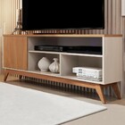 Rack Para Tv Até 50 Polegadas Malbec Wood 1 Porta Off White/n