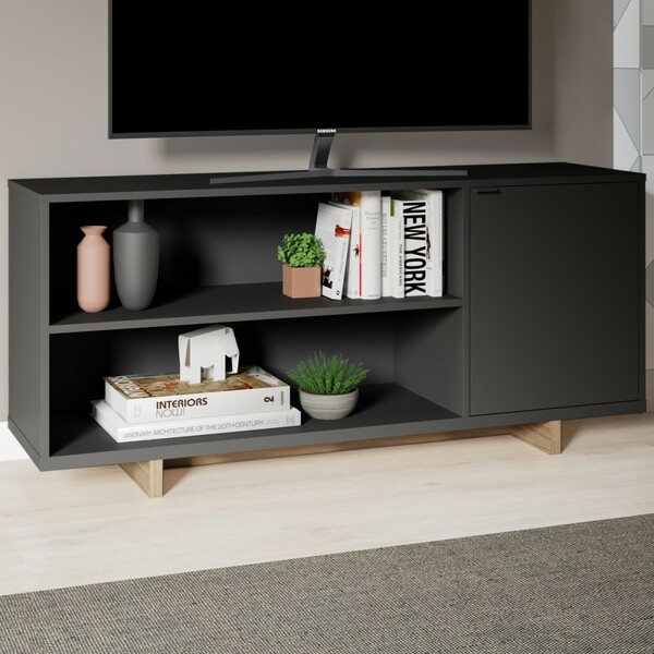 Rack Para Tv Até 50 Polegadas Nomad 1 Porta Preto/castanho -