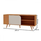 Rack Para Tv Até 50 Polegadas Orlando 1 Porta Cinamomo/off Wh