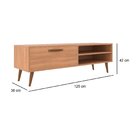 Rack Para Tv Até 50 Polegadas Pés Palito Retrô Miami Freijó