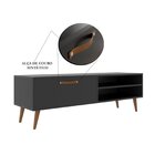 Rack Para Tv Até 50 Polegadas Pés Palito Retrô Miami Preto