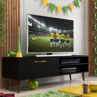 Rack Para Tv Até 50 Polegadas Pés Palito Retrô Miami Preto