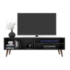 Rack Para Tv Até 50 Polegadas Pés Palito Retrô Miami Preto