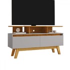 Rack Para Tv Até 50 Polegadas Rubi 2 Portas Naturalle/off Whi