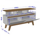 Rack Para Tv Até 50 Polegadas Rubi 2 Portas Naturalle/off Whi