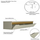 Rack Para Tv Até 50 Polegadas Suspenso Off White/bege