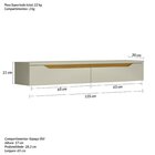 Rack Para Tv Até 50 Polegadas Suspenso Off White/bege