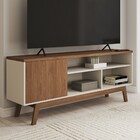 Rack Para Tv Até 50 Polegadas Trento 1 Porta Off White/freijo