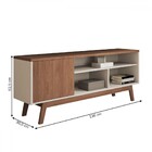 Rack Para Tv Até 50 Polegadas Trento 1 Porta Off White/freijo