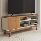 Rack Para Tv Até 50 Polegadas Trento 1 Porta Off White/nature