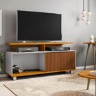 Rack Para Tv Até 52 Polegadas Com 5 Rodízios Topázio Naturall