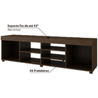 Rack Para Tv Até 55" Com 3 Prateleiras Br 251 - Tabaco