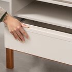 Rack Para Tv Até 55 Polegadas 100% Mdf E Pés Madeira Maciça T