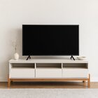 Rack Para Tv Até 55 Polegadas 100% Mdf E Pés Madeira Maciça T