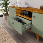 Rack Para Tv Até 55 Polegadas 156cm Pés Em Madeira Maciça Can