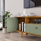 Rack Para Tv Até 55 Polegadas 156cm Pés Em Madeira Maciça Can