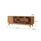 Rack Para Tv Até 55 Polegadas 1 Porta Com Nicho Yescasa Nogal