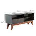 Rack Para Tv Até 55 Polegadas 1 Porta Lín - Preto