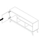 Rack Para Tv Até 55 Polegadas 1 Porta Retrô Malbec Giga Móvei