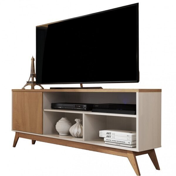 Rack Para Tv Até 55 Polegadas 1 Porta Retrô Malbec Giga Móvei