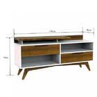 Rack Para Tv Até 55 Polegadas 2 Gavetas Club  Branco/garapa