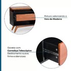 Rack Para Tv Até 55 Polegadas 2 Gavetas Club  Preto/garapa