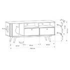 Rack Para Tv Até 55 Polegadas 2 Gavetas Retro Pet Angorá Oliv