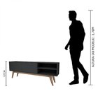 Rack Para Tv Até 55 Polegadas 2 Portas 2 Nichos Rak1025  Preto