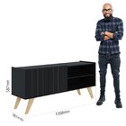 Rack Para Tv Até 55 Polegadas 2 Portas 2 Prateleiras Pés Em M