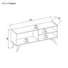 Rack Para Tv Até 55 Polegadas 2 Portas 2 Prateleiras Pés Em M