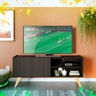 Rack Para Tv Até 55 Polegadas 2 Portas 2 Prateleiras Pés Em M