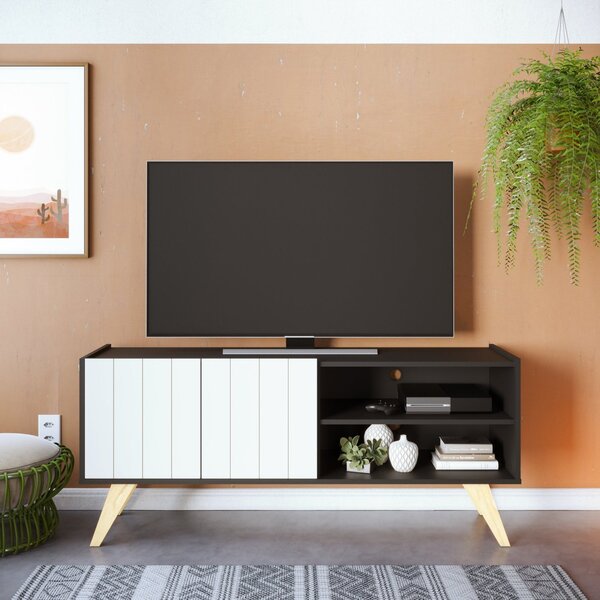 Rack Para Tv Até 55 Polegadas 2 Portas 2 Prateleiras Space Co