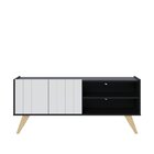 Rack Para Tv Até 55 Polegadas 2 Portas 2 Prateleiras Space Co