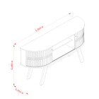 Rack Para Tv Até 55 Polegadas 2 Portas Atlanta Madetec