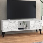 Rack Para Tv Até 55 Polegadas 2 Portas Branco/ades/pvc Preto