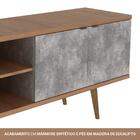 Rack Para Tv Até 55 Polegadas 2 Portas R1482 Amêndoa/concreto