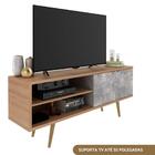 Rack Para Tv Até 55 Polegadas 2 Portas R1482 Amêndoa/concreto